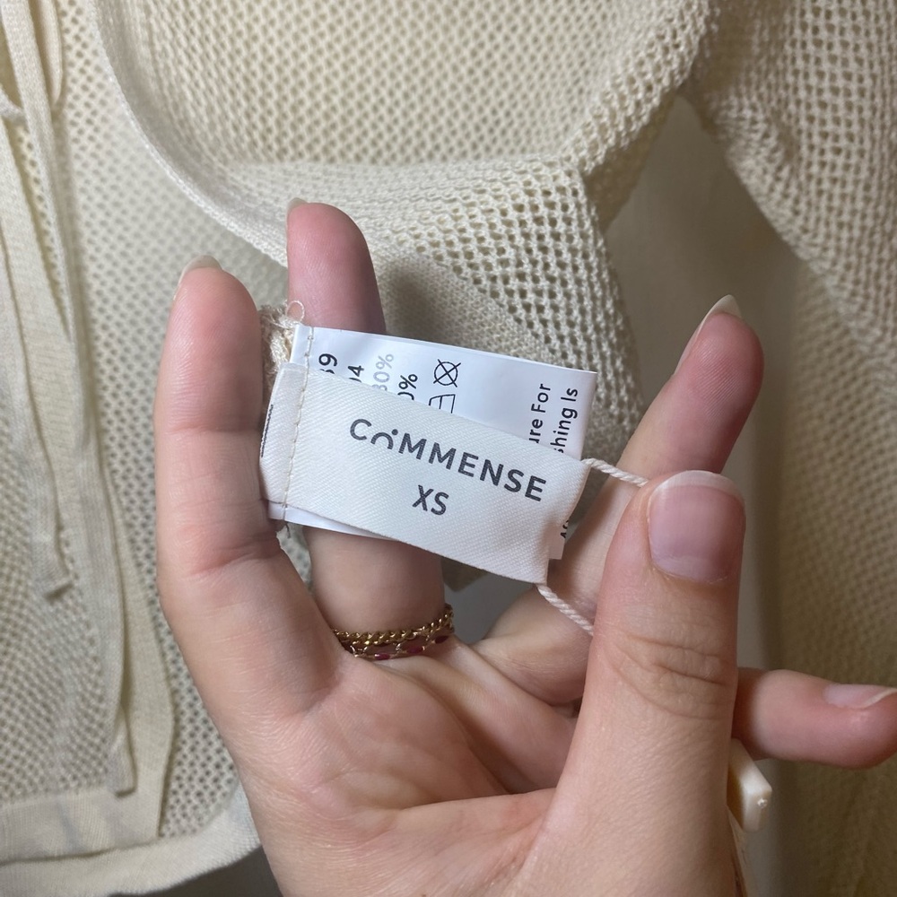 Commense Cream Knit Cardigan NWT - Picture 5 of 11